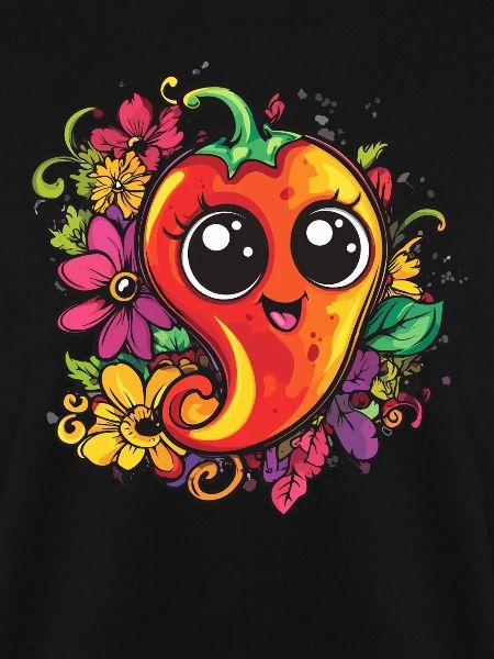 Fröhliche Cartoon Chili