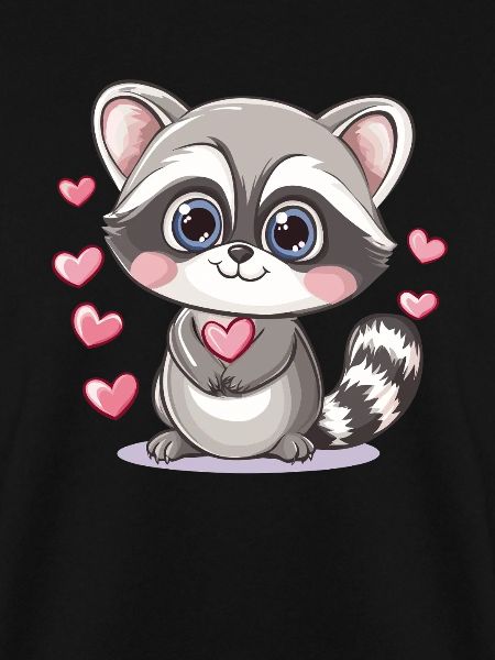 Waschbär mit Herz