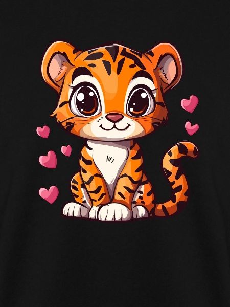 Süßer Tiger mit Herz
