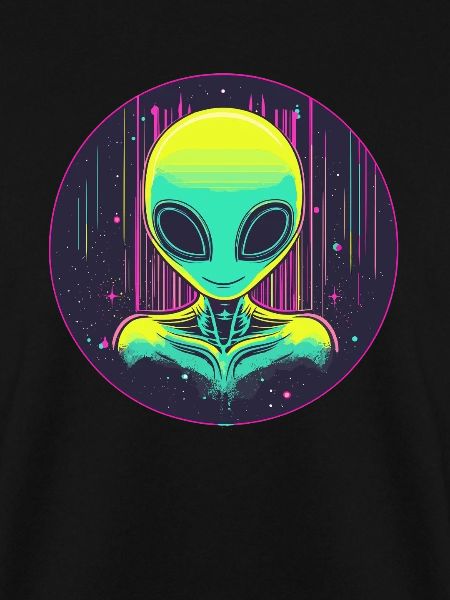Neon Alien im All