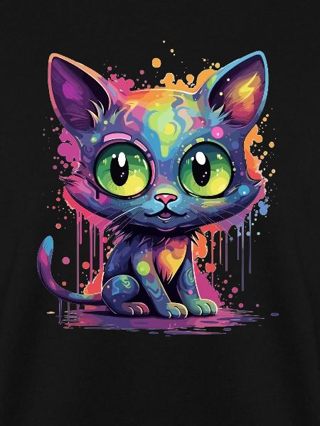 Bunte Neon Katze