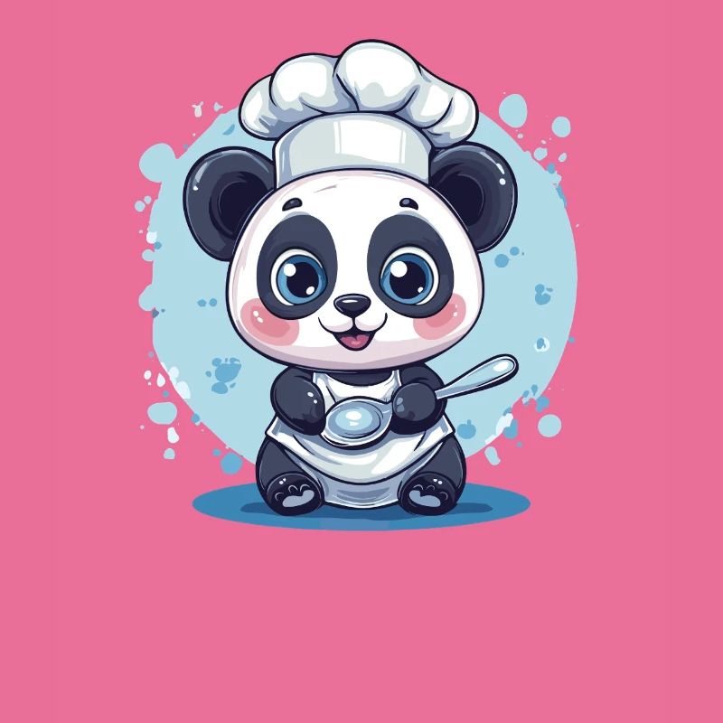 Panda avec toque de chef
