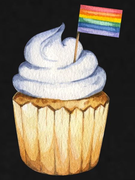 Rainbow muffin