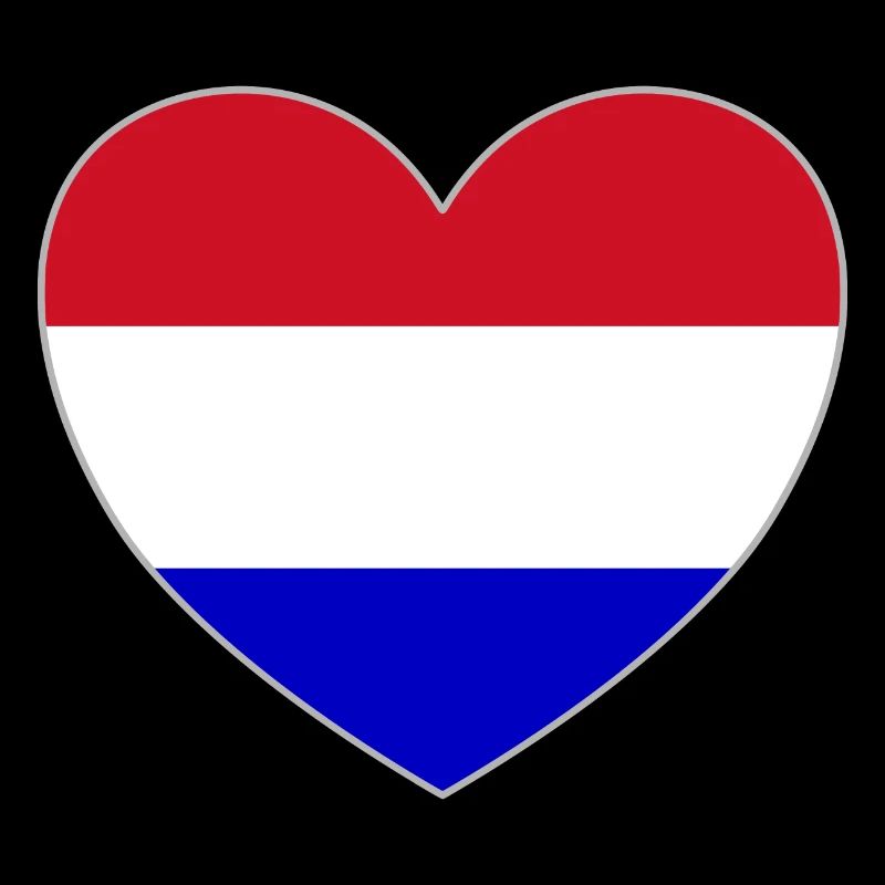 Cœur du drapeau de la Hollande