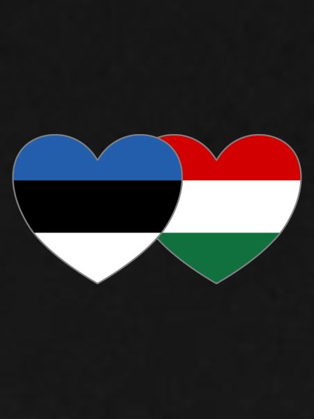 Estland Ungarn Flagge Herz