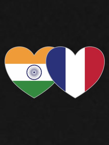 India France Flag Heart