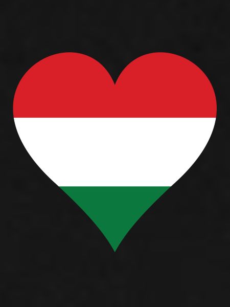 Ungarn Flagge Herz