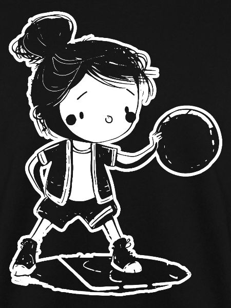 Kleine Basketballerin