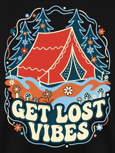 Get Lost Vibes Retro Camping