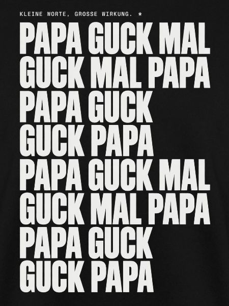 Papa Guck Mal Großbuchstaben Collage