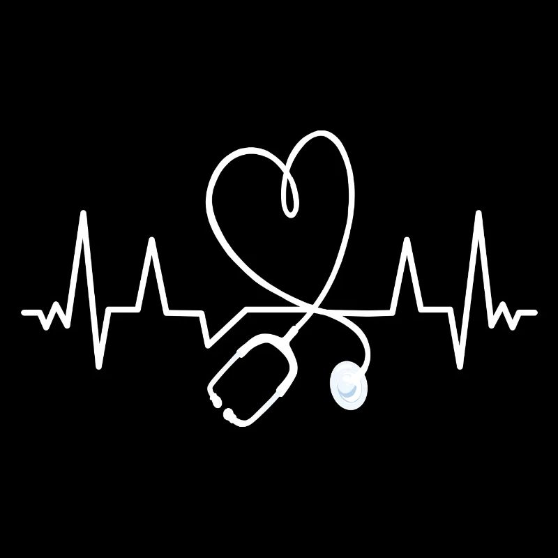 Herzschlag EKG Stethoskop Krankenschwester Pfleger