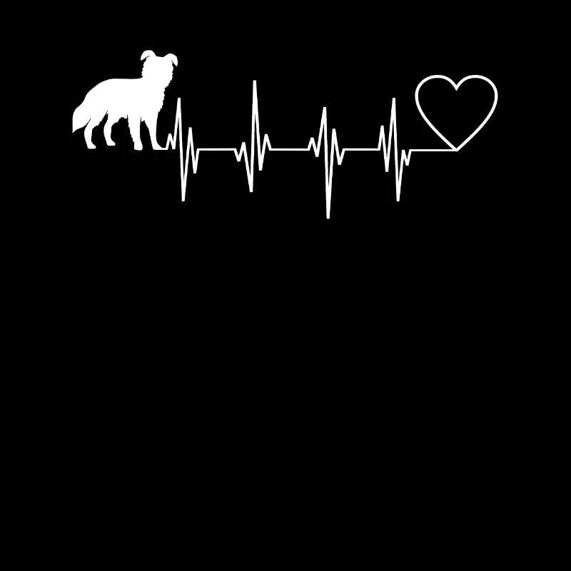 Border collie heartbeat gift