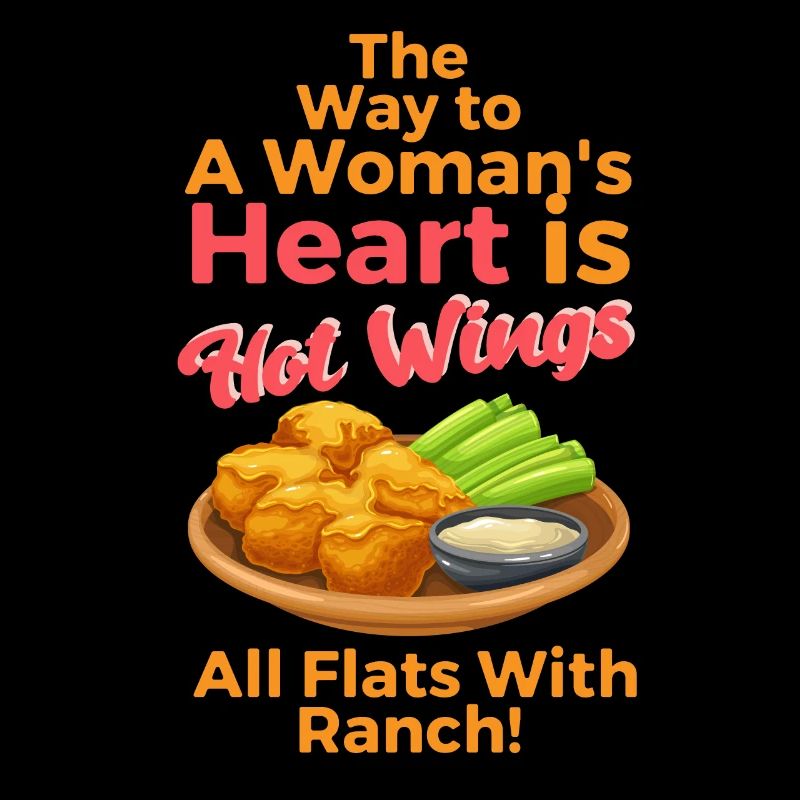 Femmes coeur Chaud ailes Avec ailes de poulet ranch