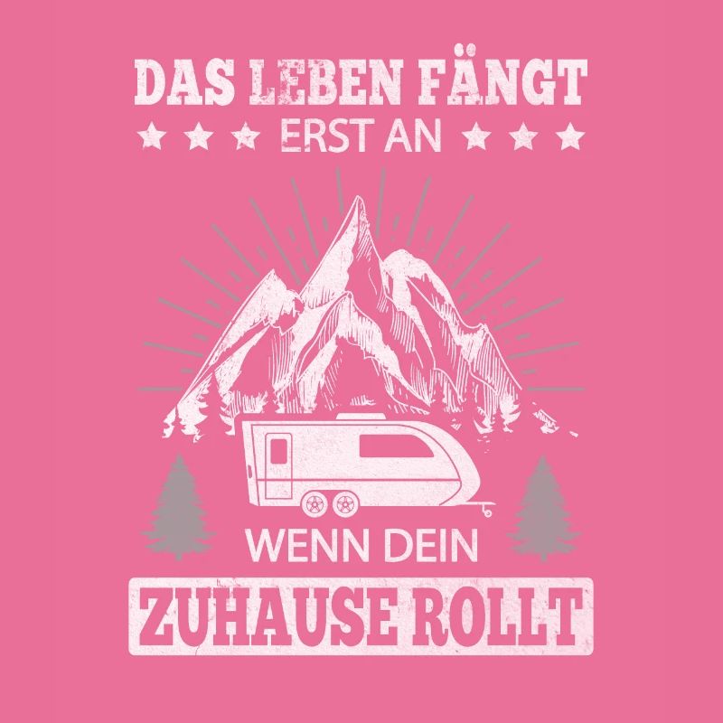 Zuhause Rollt Wohnwagen Camper Dauercamper Reise