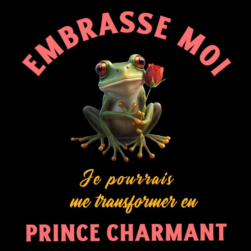 Grenouille se transforme prince : amour, bisous