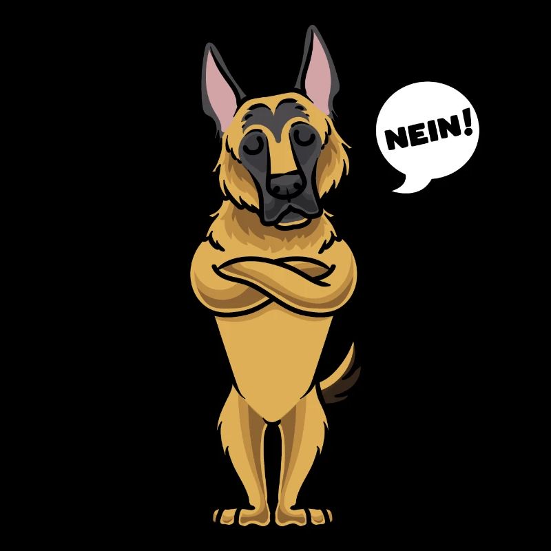 Sturer deutscher Schäferhund lustig