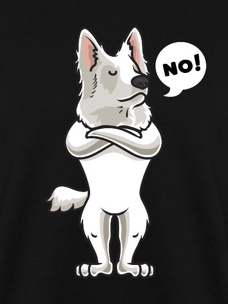 Stubborn White Swiss Shepherd Gift