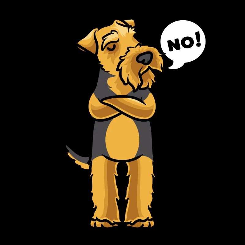 Sturer Welsh Terrier Hund