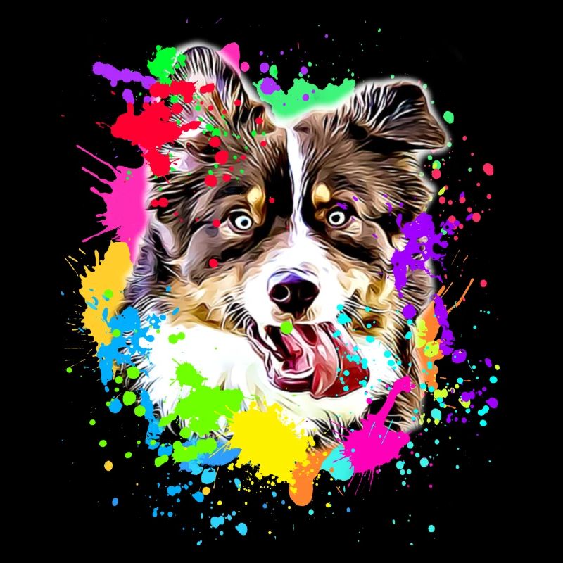 Australian Shepherd Art Hunde Motiv Hundebesitzer