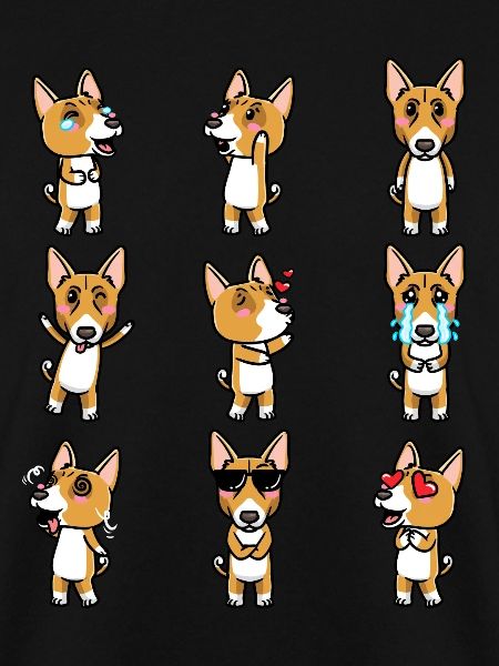 Basenji Hund Emoticon