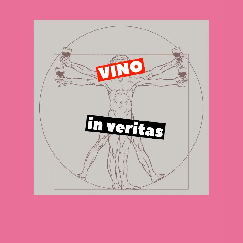 Funny Wine Drinking Design Vino in Veritas
