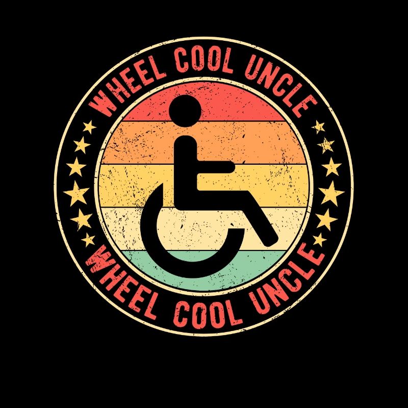 Rollifahrer Rollstuhlfahrer Wheel Cool Uncle