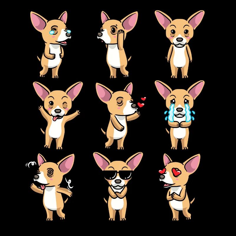 Chiweenie Hund Emoticon