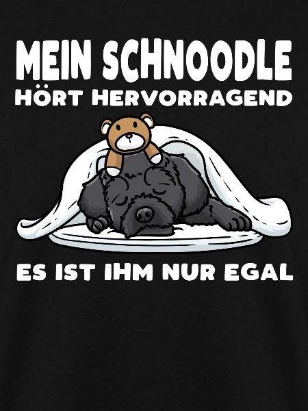 Schnoodle Hund Mit Kuscheltier