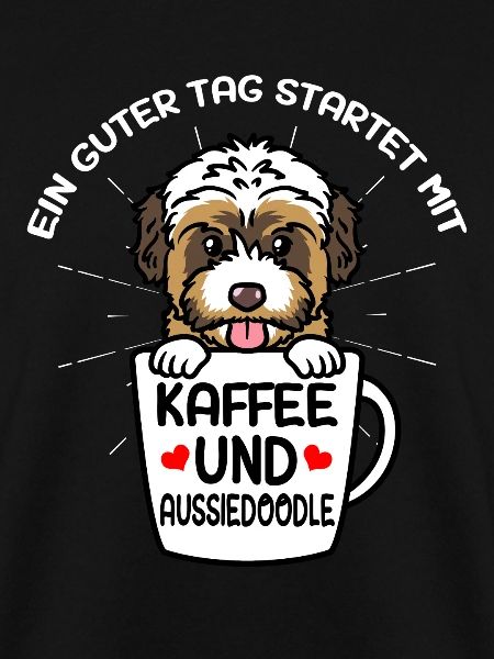 Coffee and Aussiedoodle dog