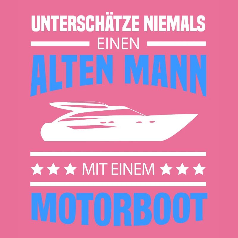 Alter Mann Motorboot Kapitän Boot