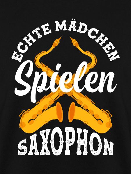 Echte Mädchen Spielen Saxophon