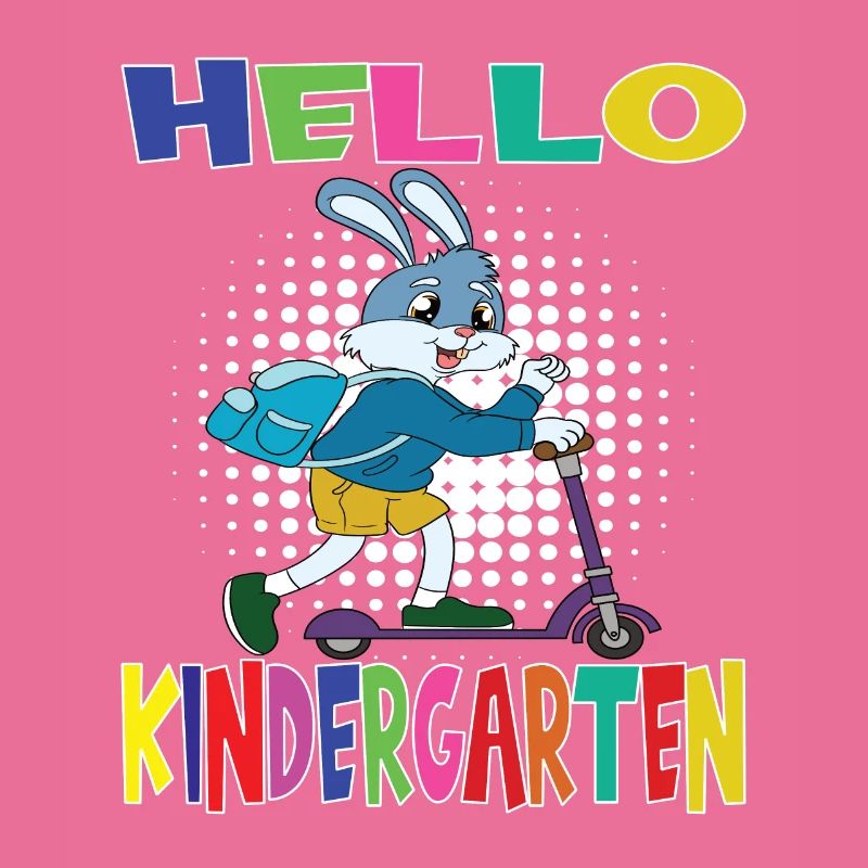 Hello Kindergarten Rabbit With Scooter