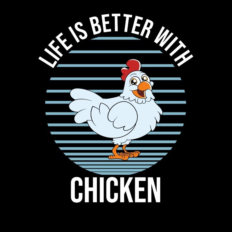 Lustiger Hühner Spruch Huhn