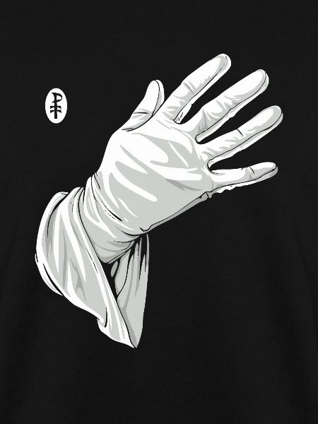 Berühr mich, weiße Handschuh