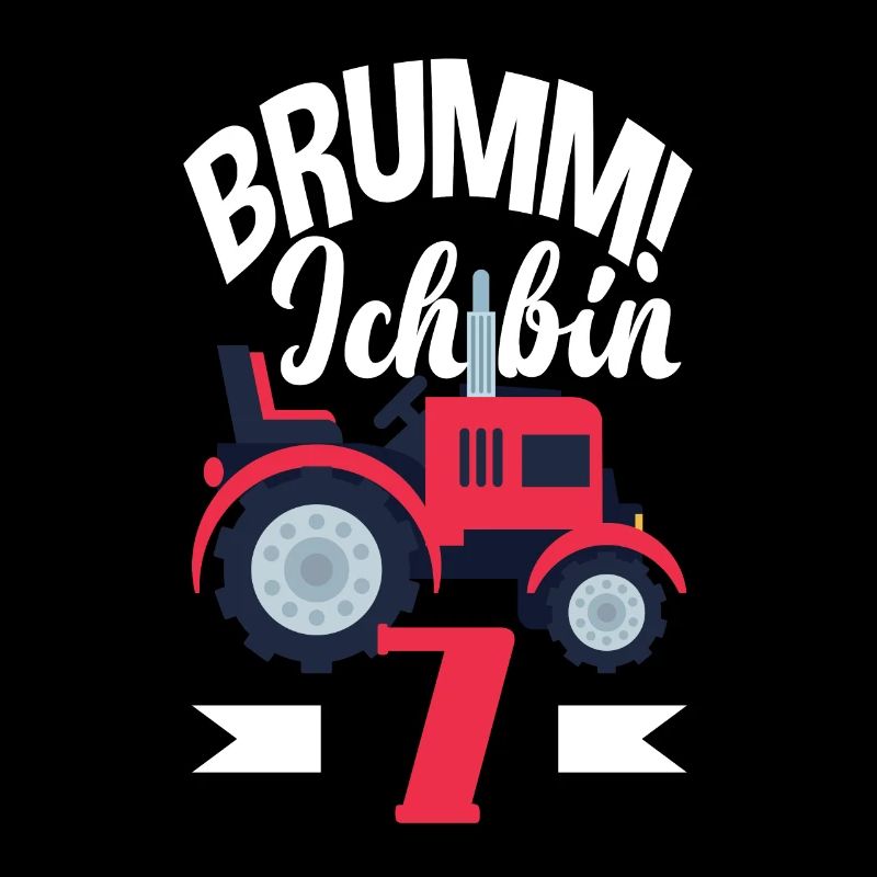 7. Geburtstag Traktor 7 Jahre Geburtstagsshirt