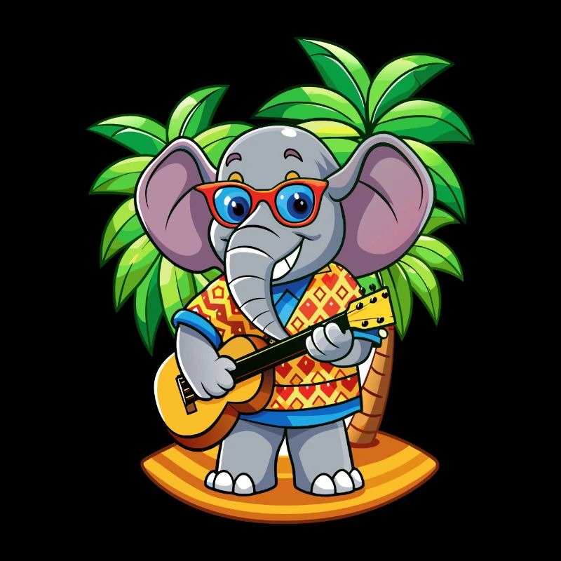 Lunettes de soleil de plage d’été de dessin animé drôle d’éléphant