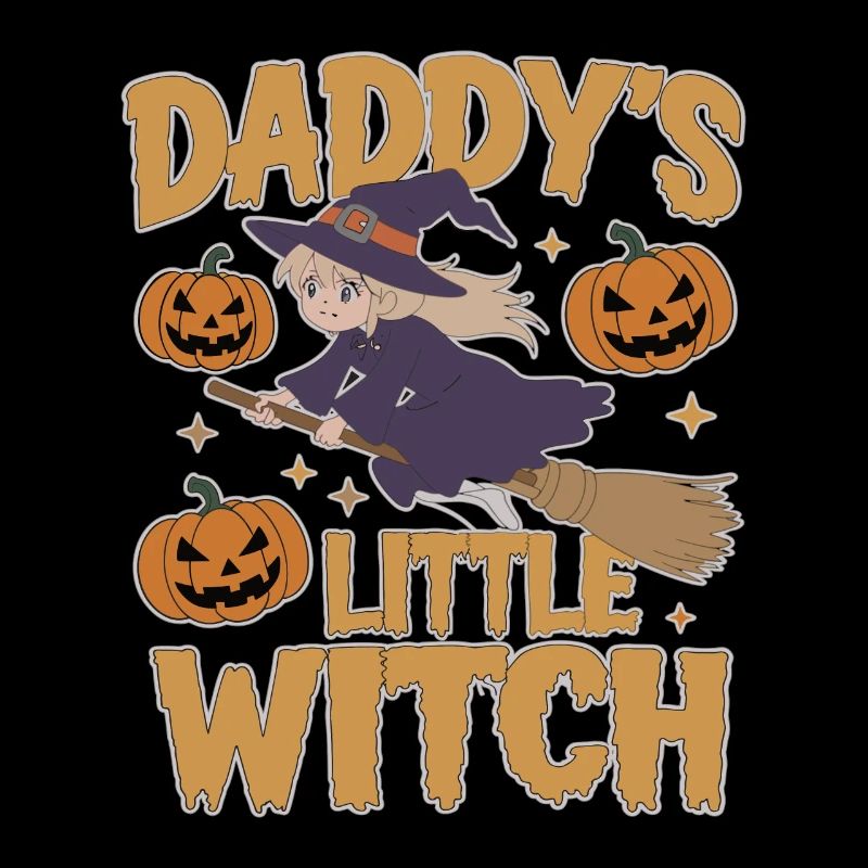 La petite sorcière de papa de la sorcière d’Halloween