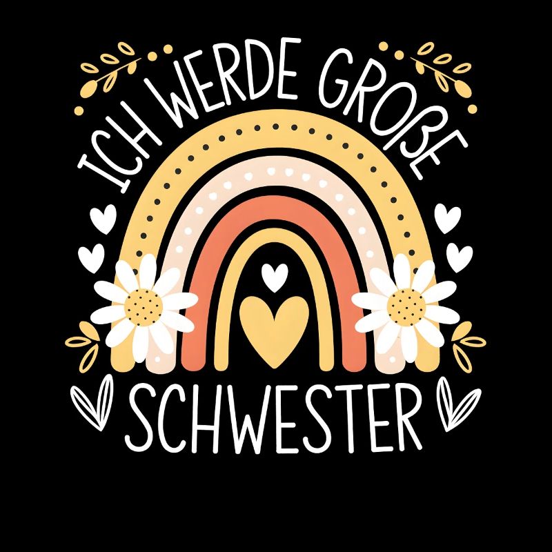 Ich Werde Große Schwester Regenbogen Boho