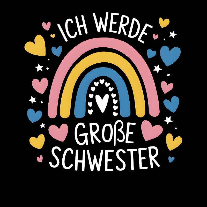 Ich Werde Große Schwester Regenbogen Boho