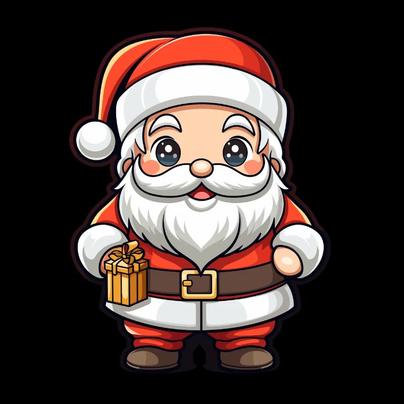 Weihnachtsmann Design - Kawaii Style