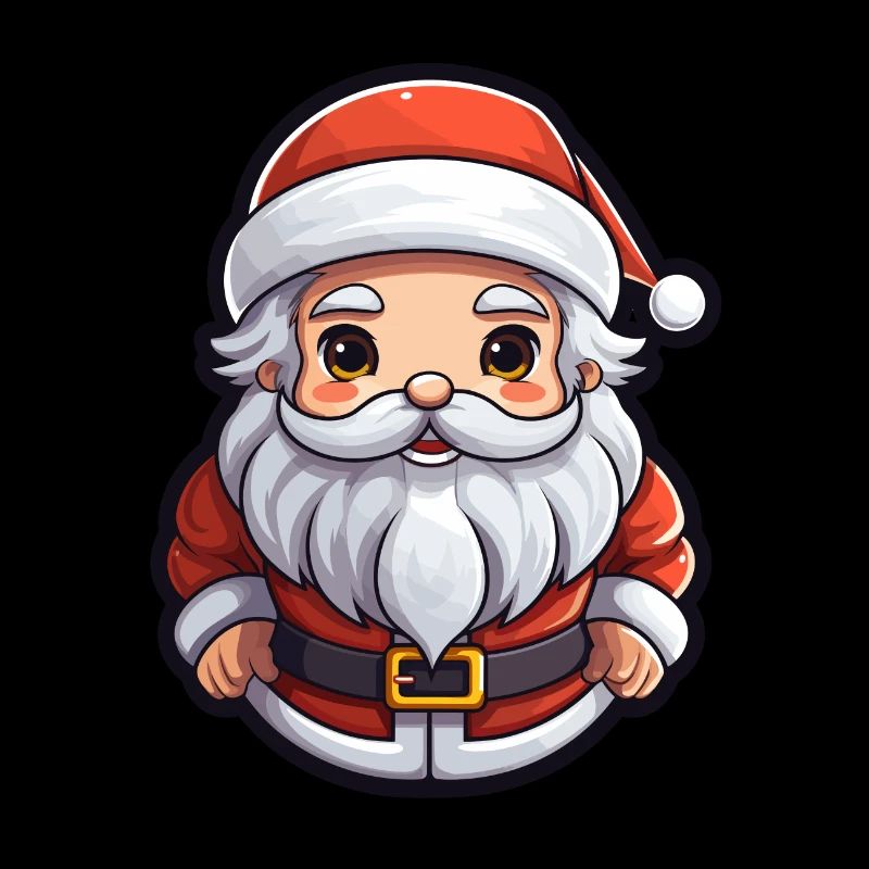 Weihnachtsmann Design - Kawaii Style