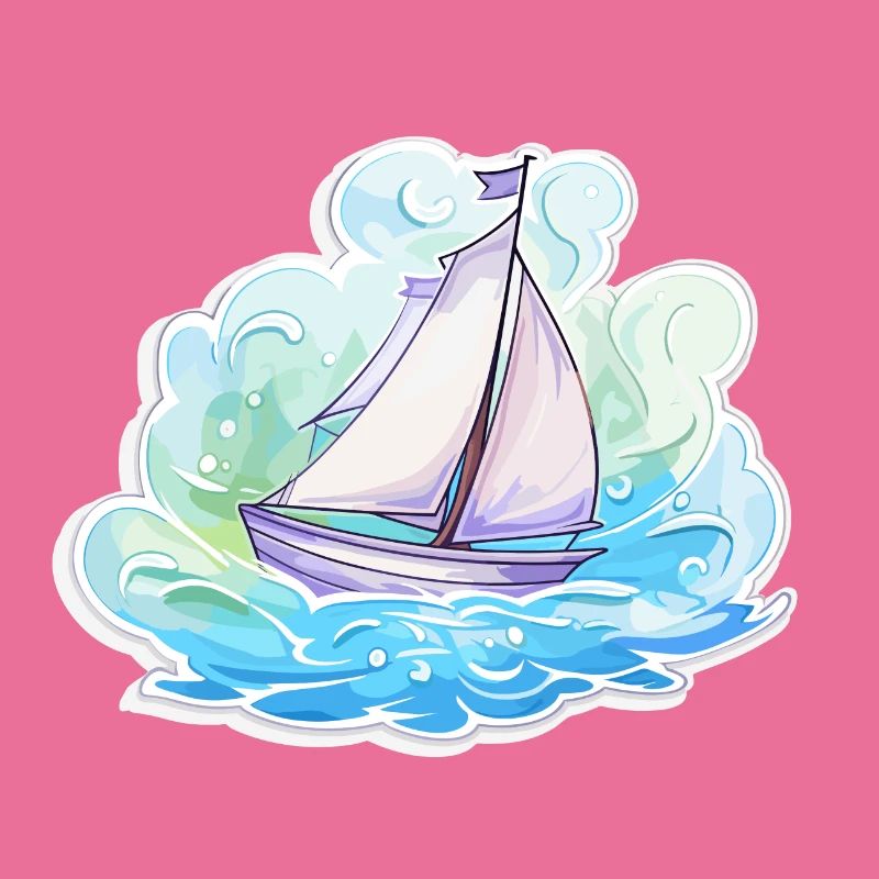 Segelboot - Illustration