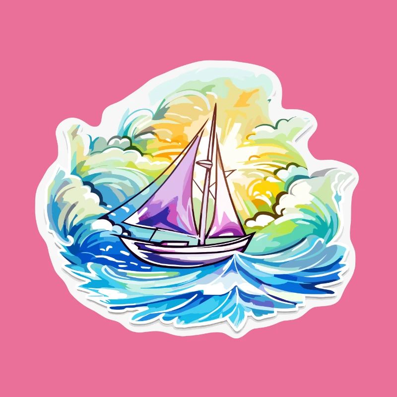Segelboot - Illustration