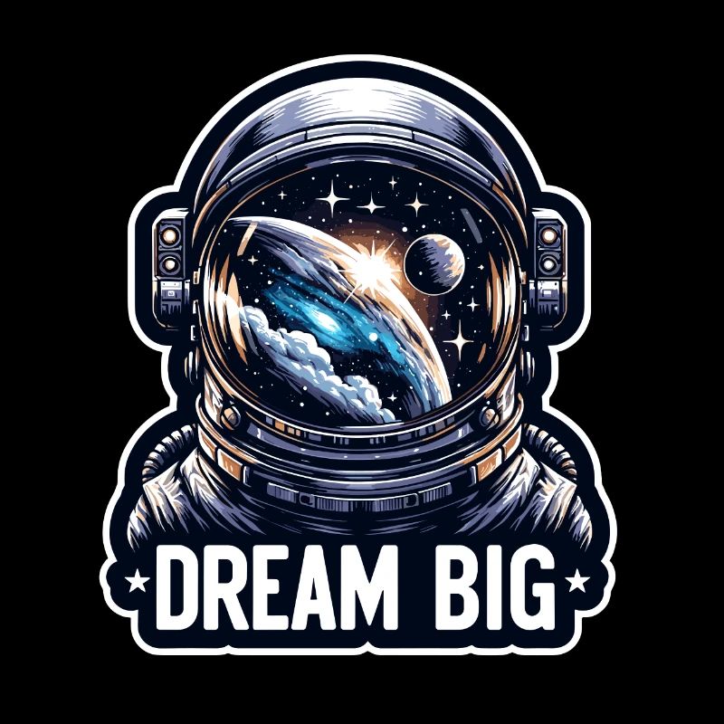 Dream Big - Astronaut Illustration