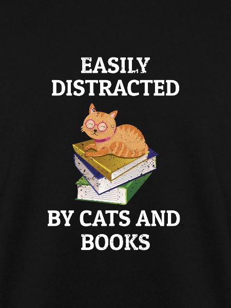 Livres Book Stack Cat