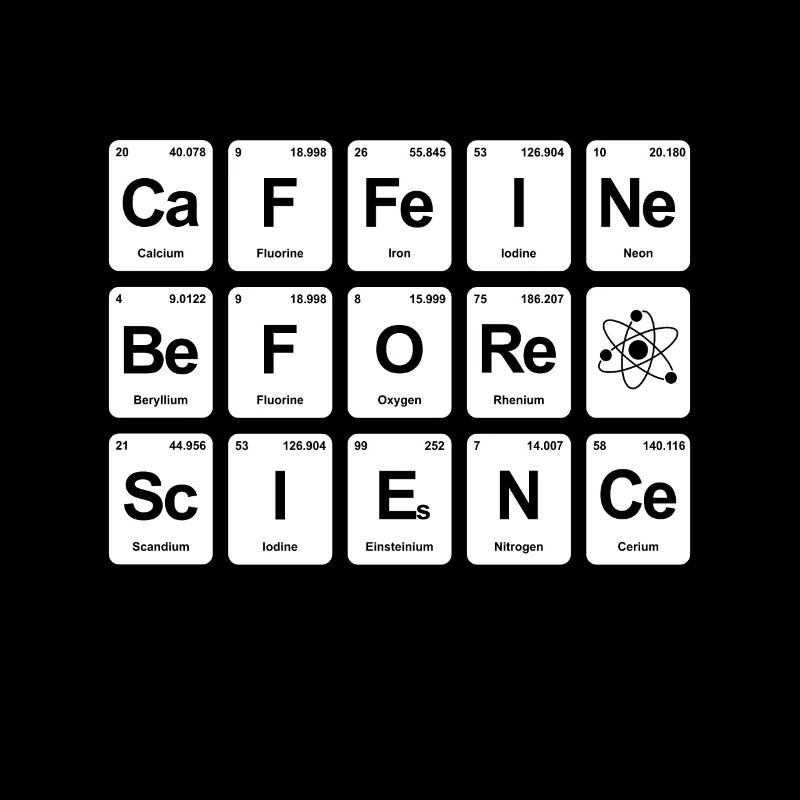 Periodensystem Caffeine before Science