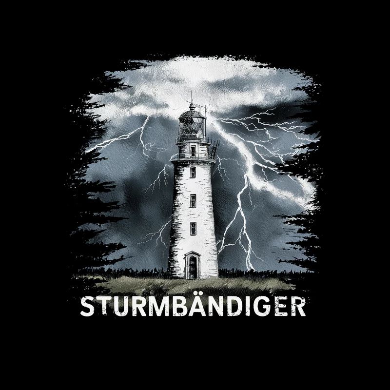 Sturmbändiger Leuchtturm Gewitter Kraftvoll