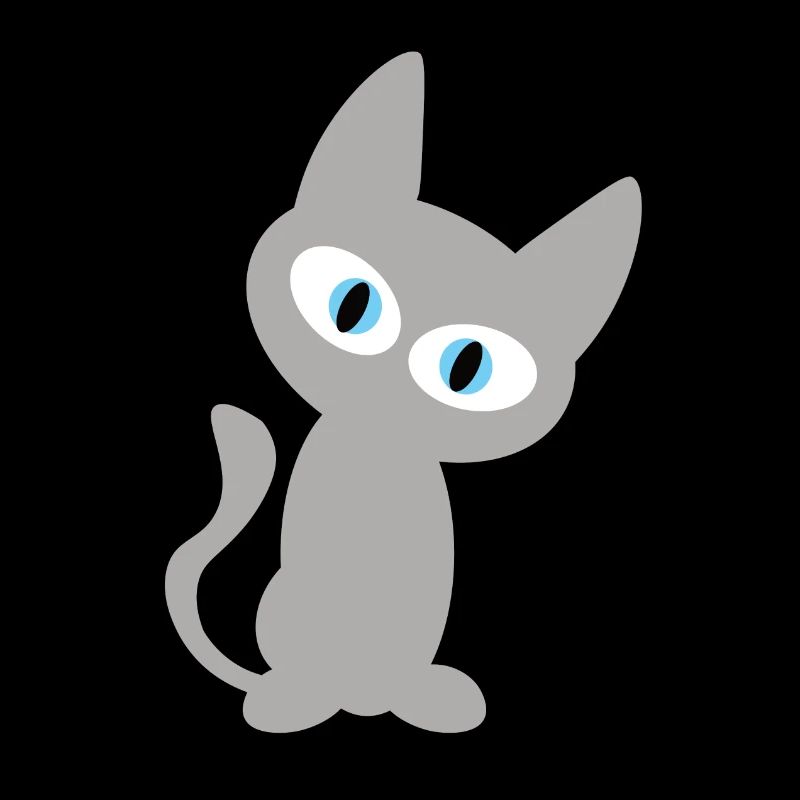 Graue Katze oder Kater als cooles Katzen Design