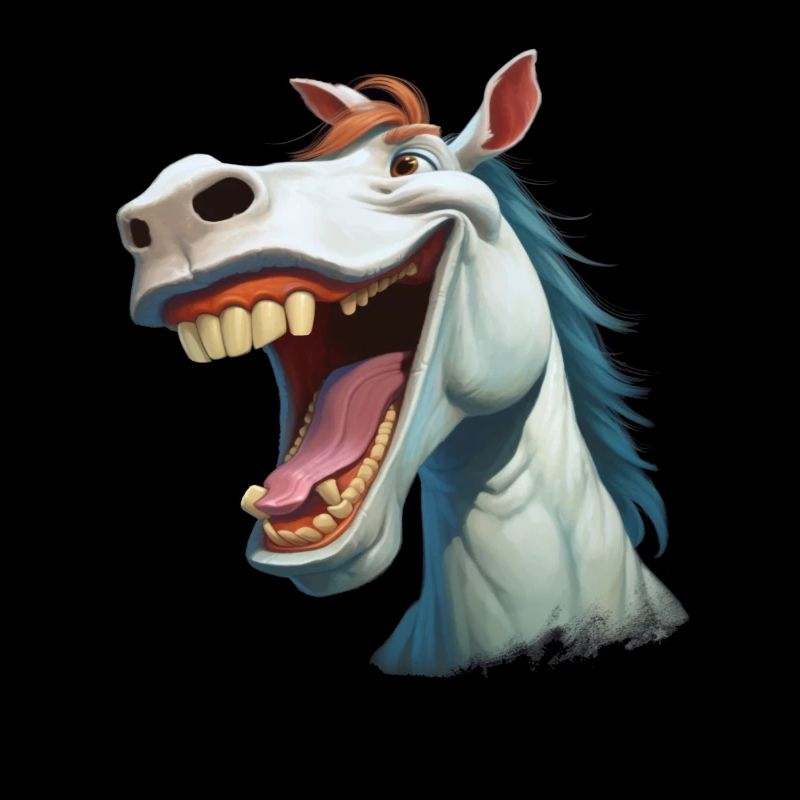 Humour, Cavalier, Cheval, Cheval qui rit