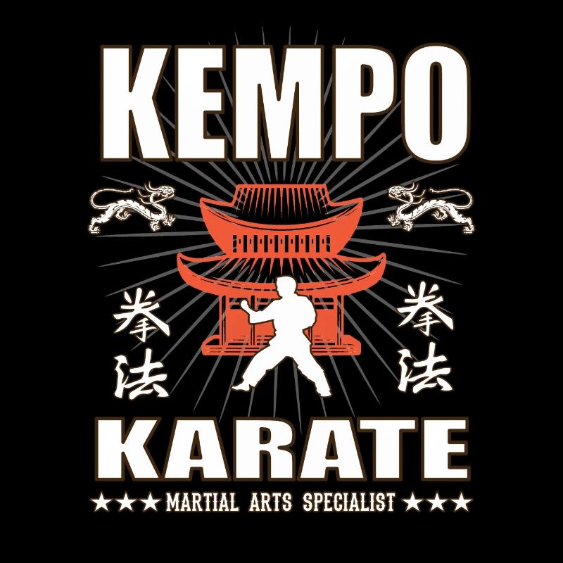 conception d’arts martiaux Kempo cool avec kanji